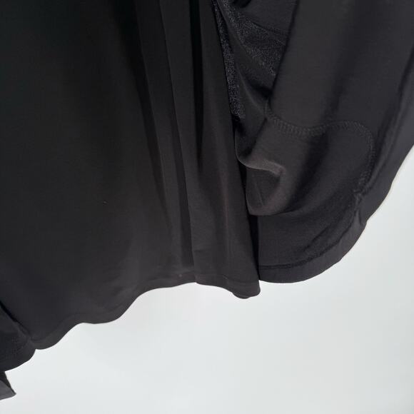 Lauren Ralph Lauren Dress Size 10 Cold Shoulder Bell Sleeve Black Stretch NWT - Picture 10 of 13